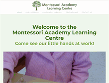 Tablet Screenshot of montessoriacademylearningcentre.com